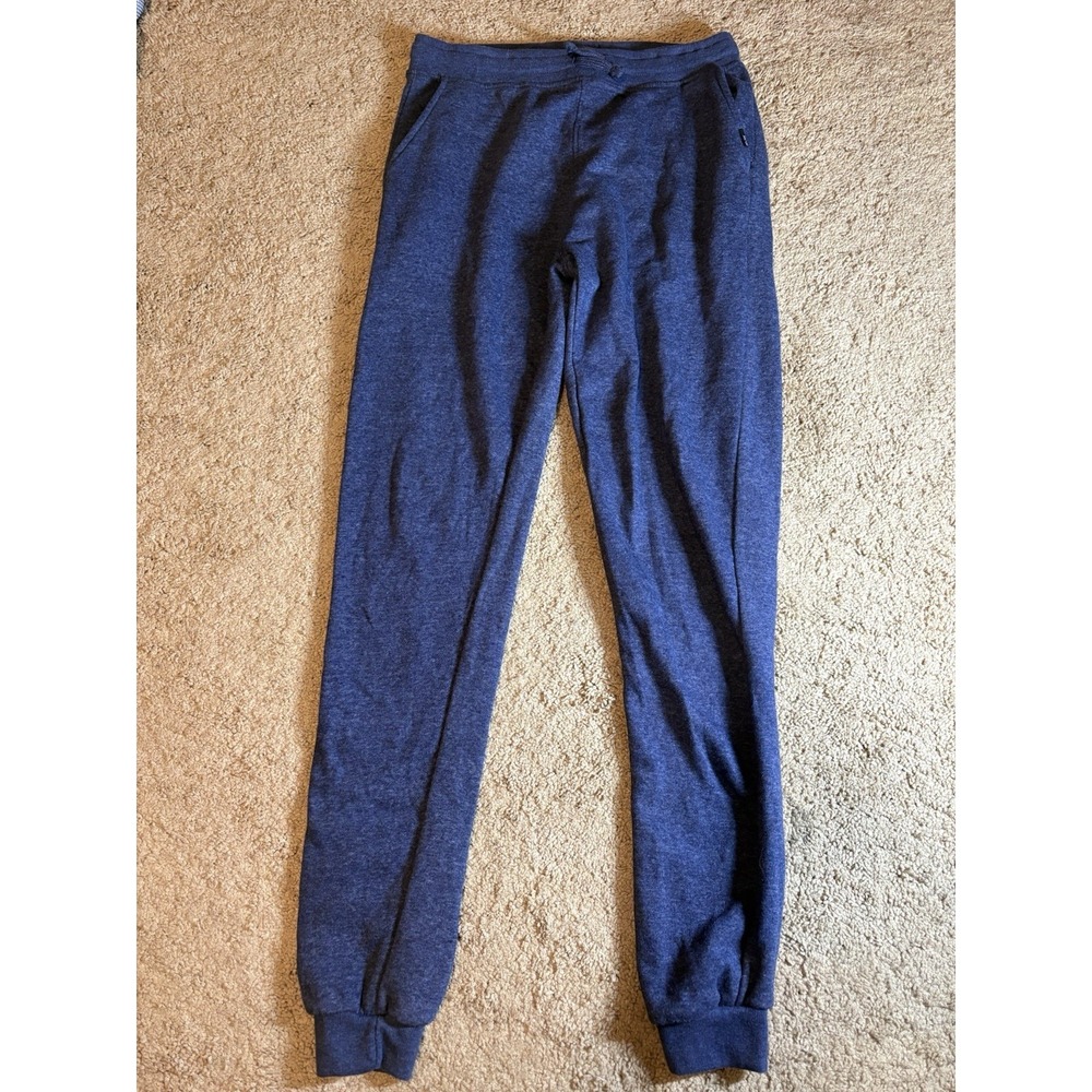 Joe's Fleece Joggers Women's XL Blue Drawstring Waist Warm Grunge